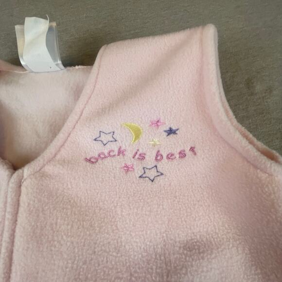 Halo Sleep Sack Pale Pink Fleece Back is Best L Embroidered 12-18 m - Picture 3 of 5